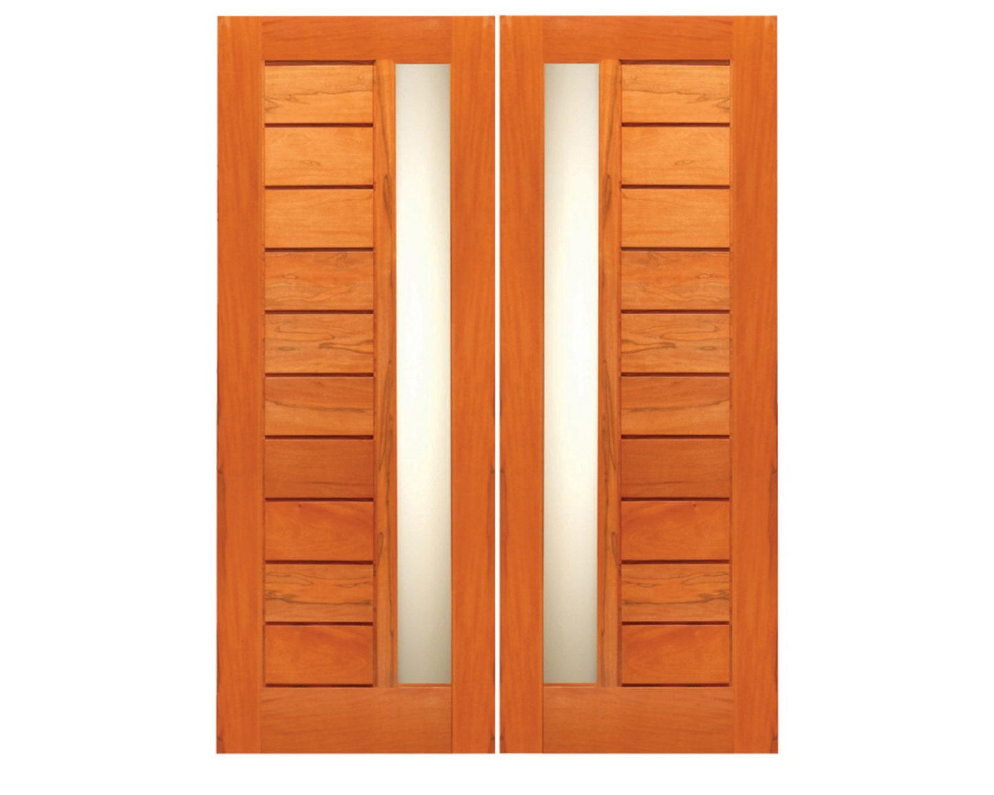SimpliDoor Modern Exterior Mahogany Door with Frosted Glass