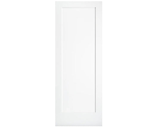 Simplidoor One Panel Primed Interior Door Solid Wood Shaker Style