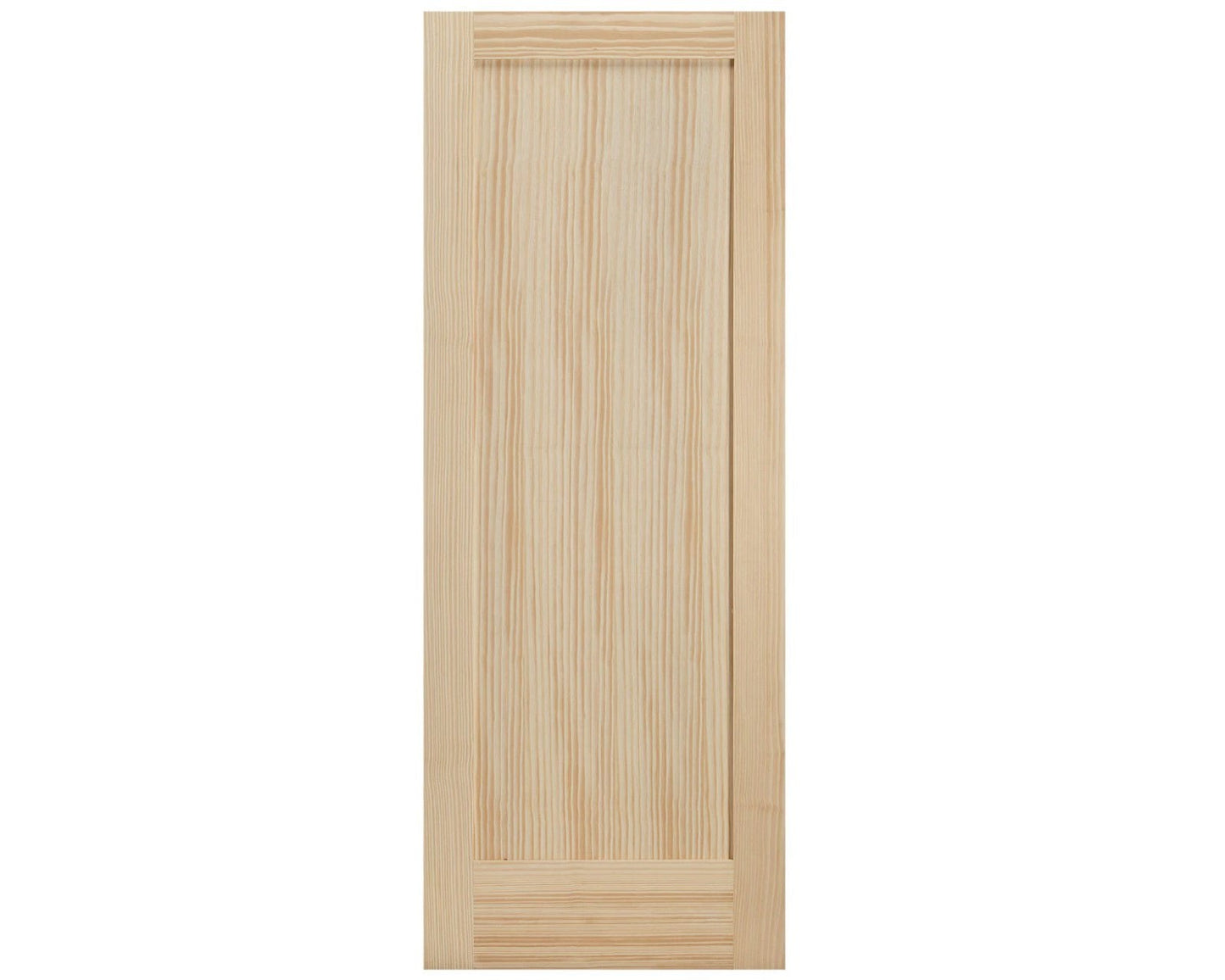 Simplidoor One panel shaker interior door Solid Pine stain grade