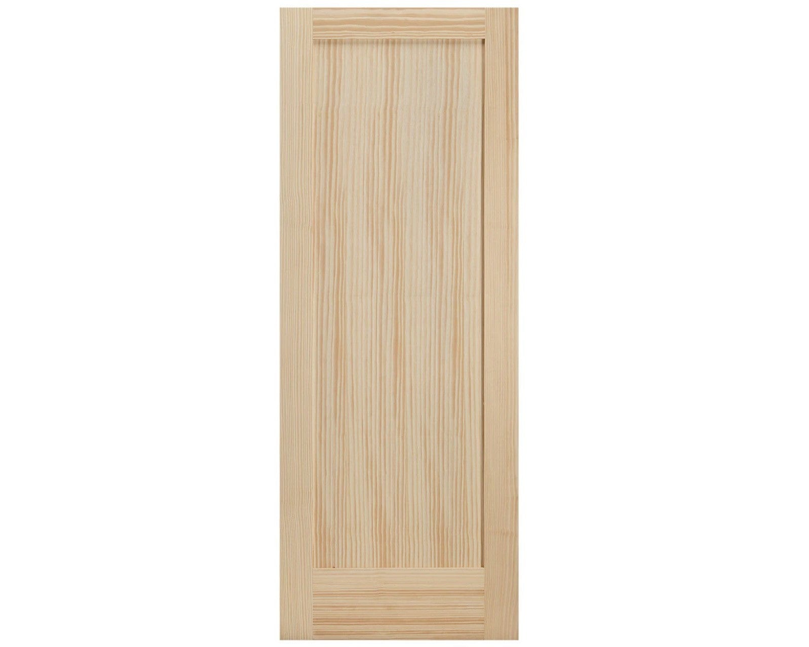Simplidoor One panel shaker interior door Solid Pine stain grade