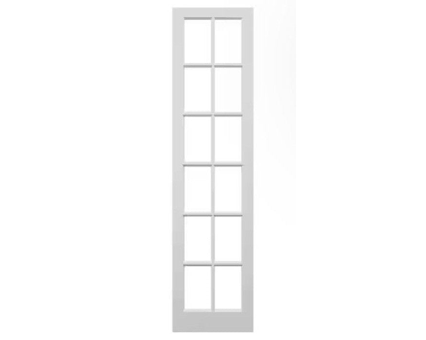 SimpliDoor 12 True Divided lite Interior Door Solid Pine Primed white