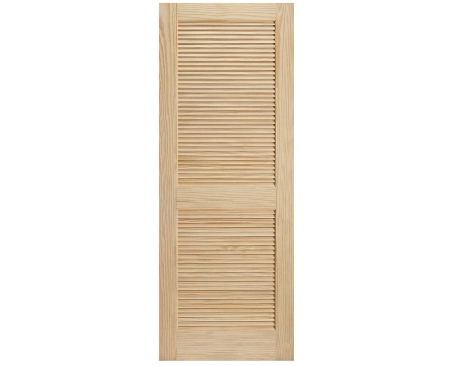 SimpliDoor 2 Louver Panel Interior Door Solid Pine Stain Grade