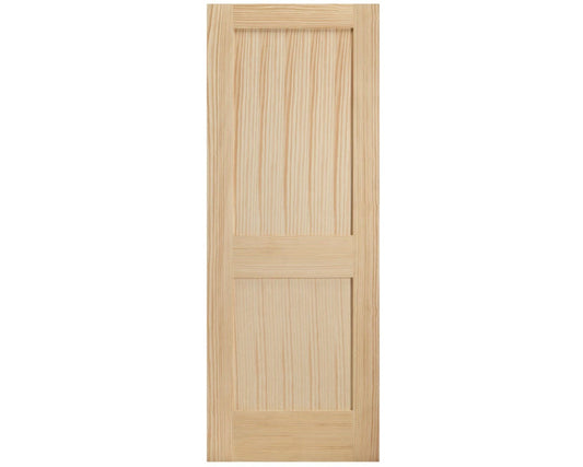 SimpliDoor 2 Panel Shaker Interior Door Solid Pine Stain Grade