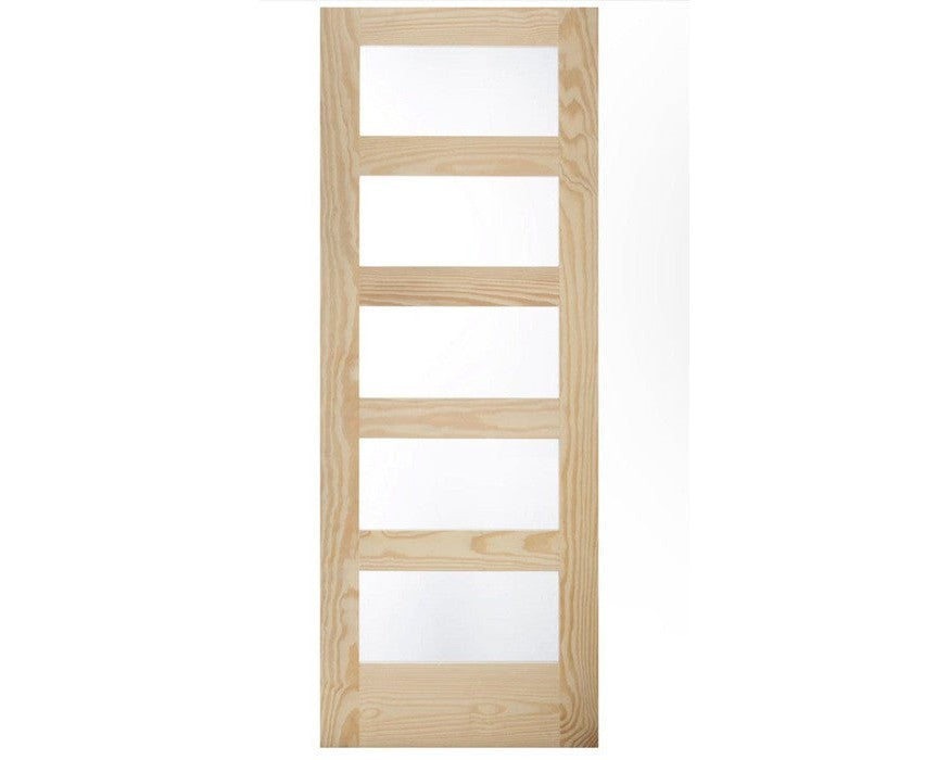 5 Lite Shaker Clear Pine with Clear Glass