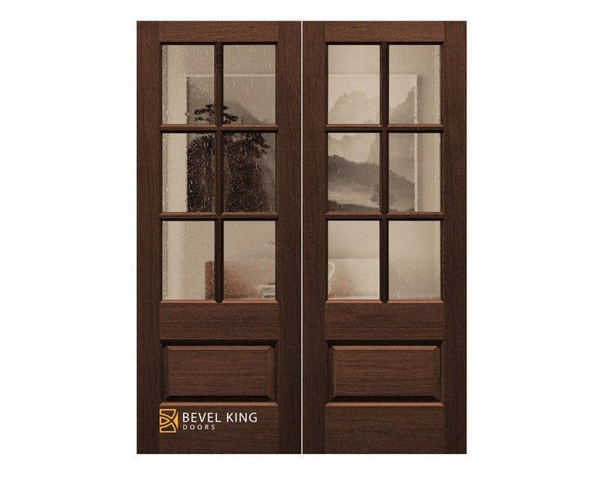 6 Lite Mahogany Farmhouse over 1 panel