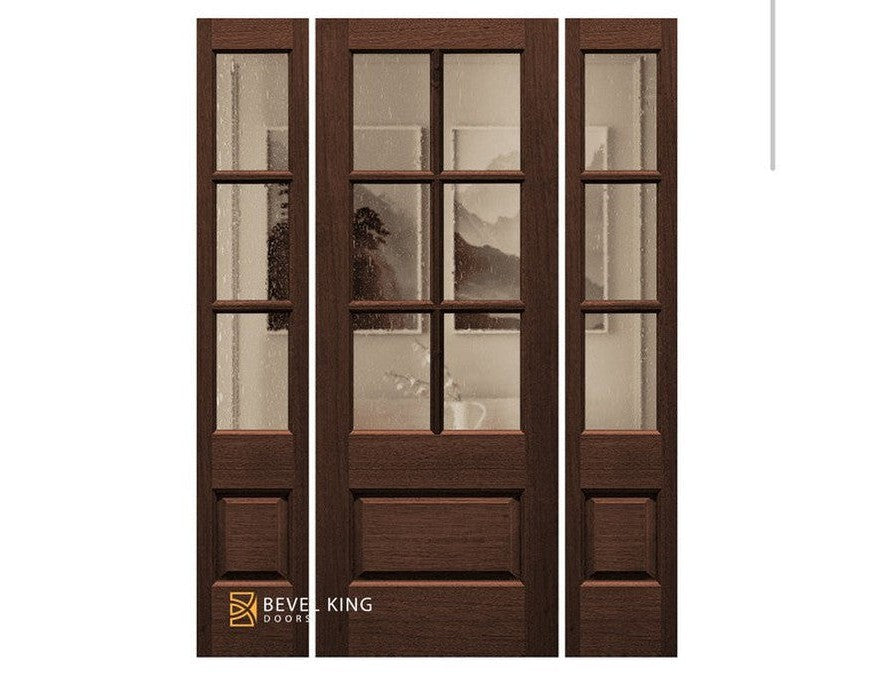 6 Lite Mahogany Farmhouse over 1 panel