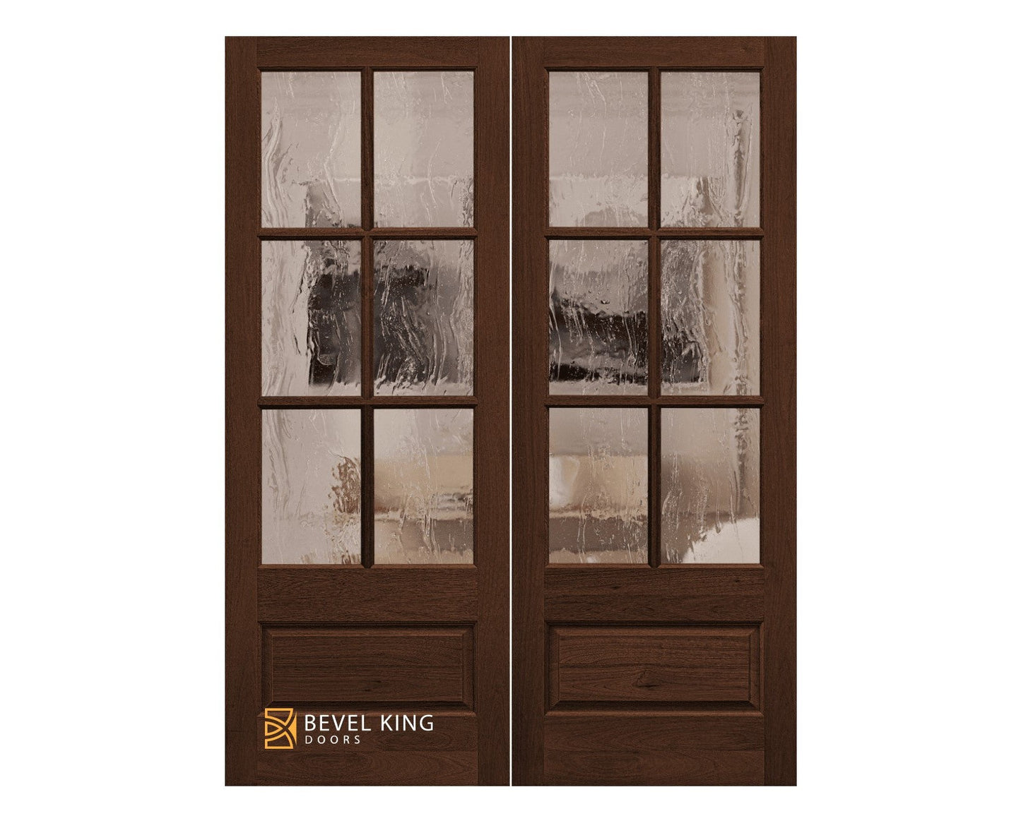 6 Lite Mahogany True Divided Lite over 1 panel 8/0