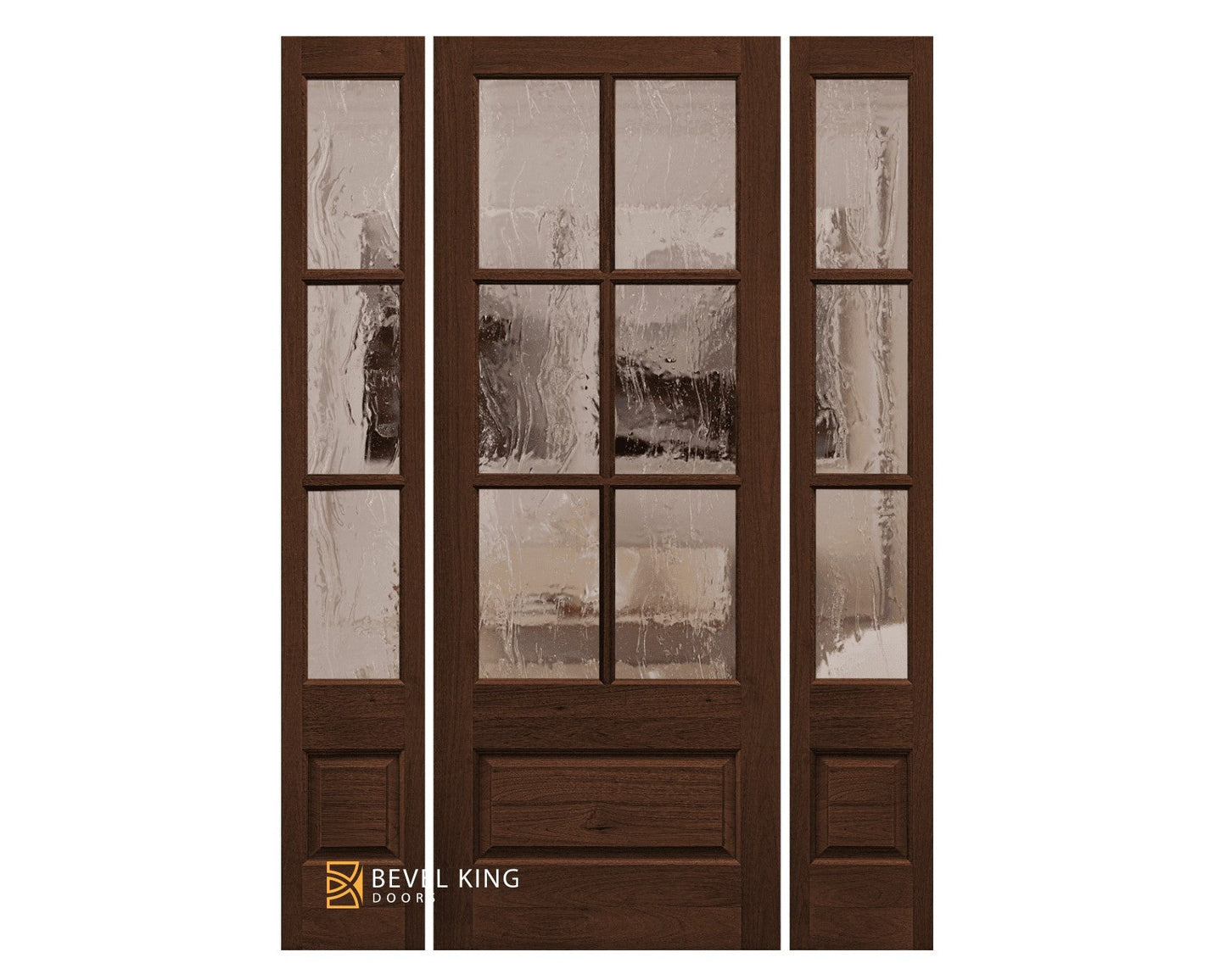 6 Lite Mahogany True Divided Lite over 1 panel 8/0