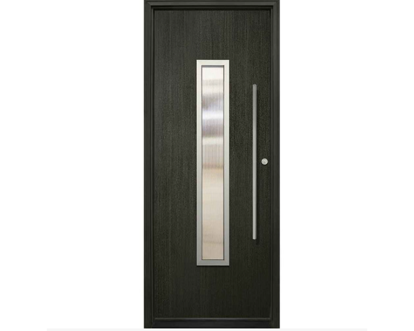 SimpliDoor Modern Exterior Door with Clear Glass, Frosted Glass, Reeded Glass, Flemish Glass