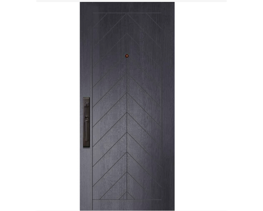 Cheveron Mahogany Farmhouse Modern Traditional Exterior Door