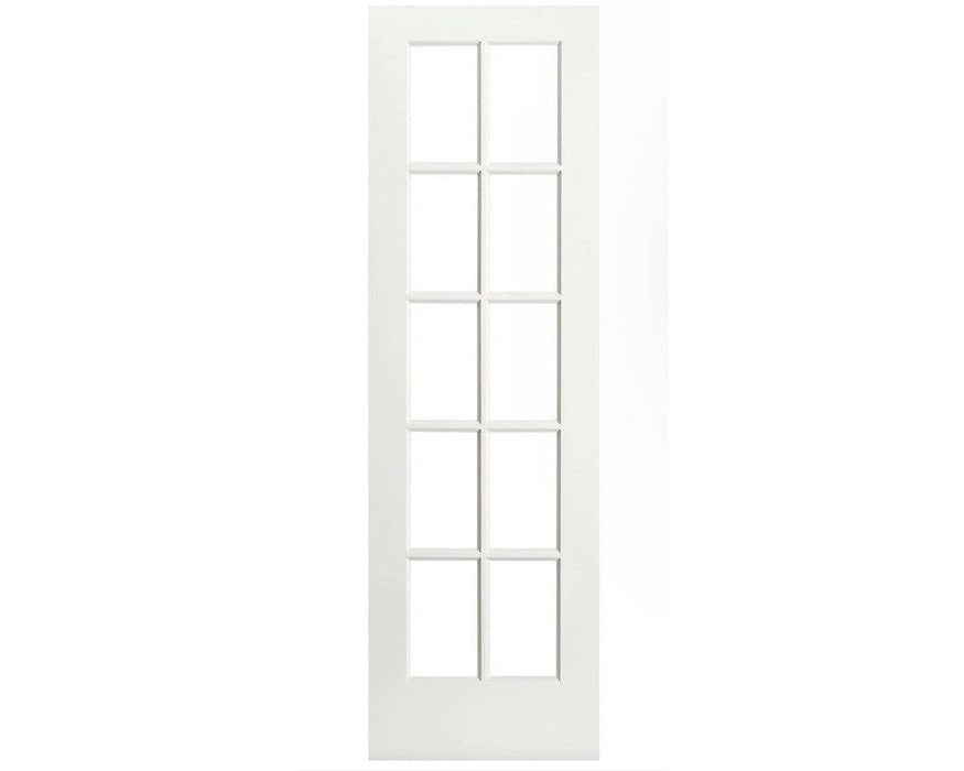 Classic 10 Lite French Interior Door Primed with Clear Glass