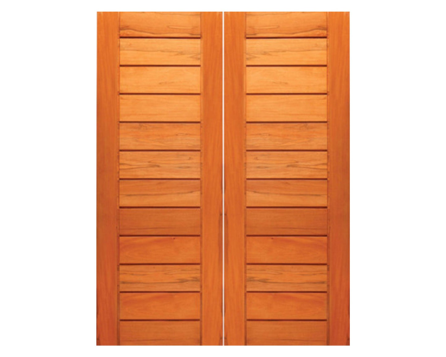SimpliDoor Contemporary Modern Mahogany Exterior Double Door Solid Wood