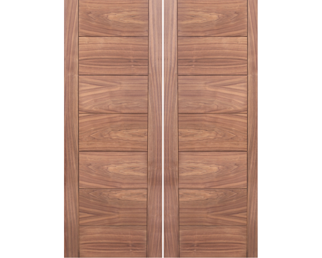SimpliDoor Modern Exterior Horizontal Paneled Exterior Door