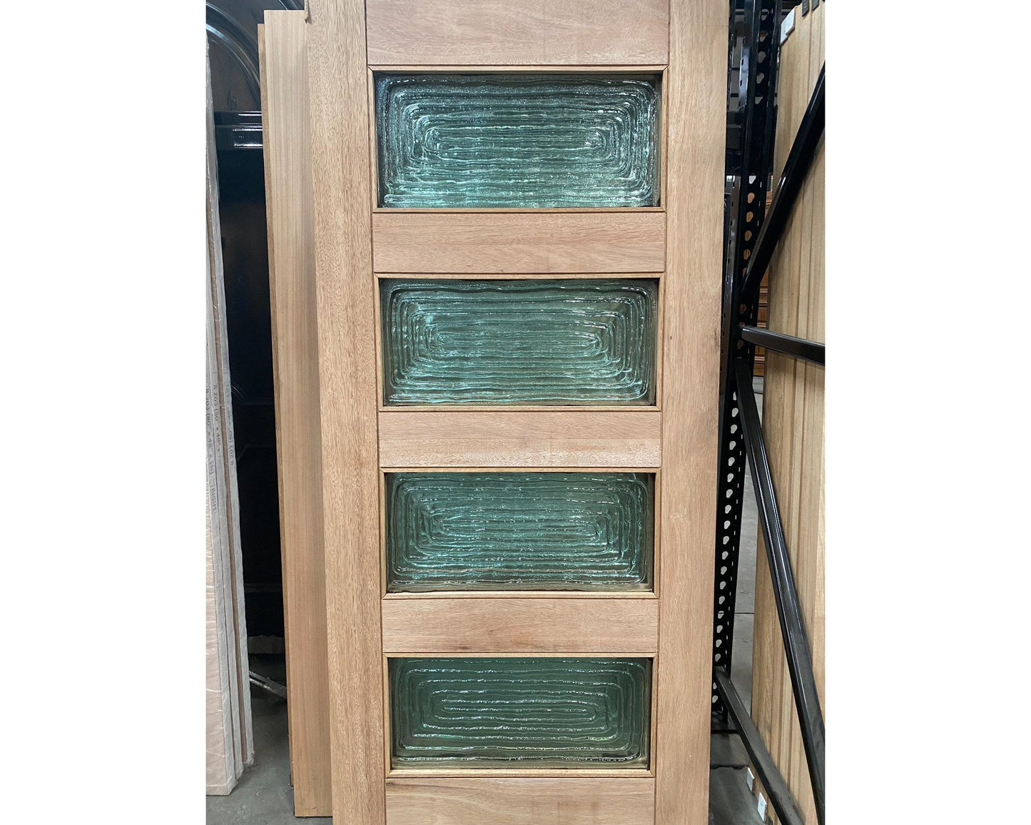 RB 88 Mid-Century Modern Exterior Door with Casted Glass