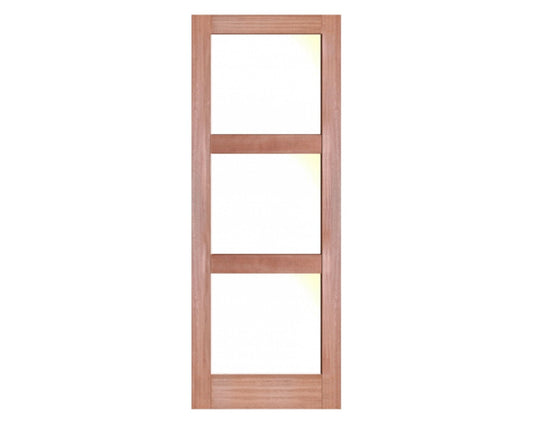 3 True Divided Lite interior Mahogany Door Solid Wood