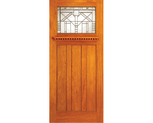 SimpliDoor Craftsman Exterior Mahogany Front Door