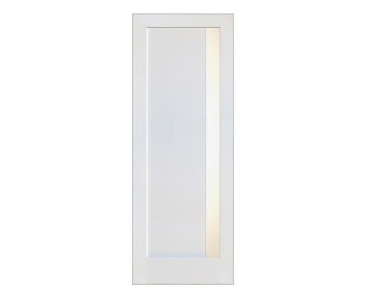Vertical Slimlite Modern Interior Door Primed White