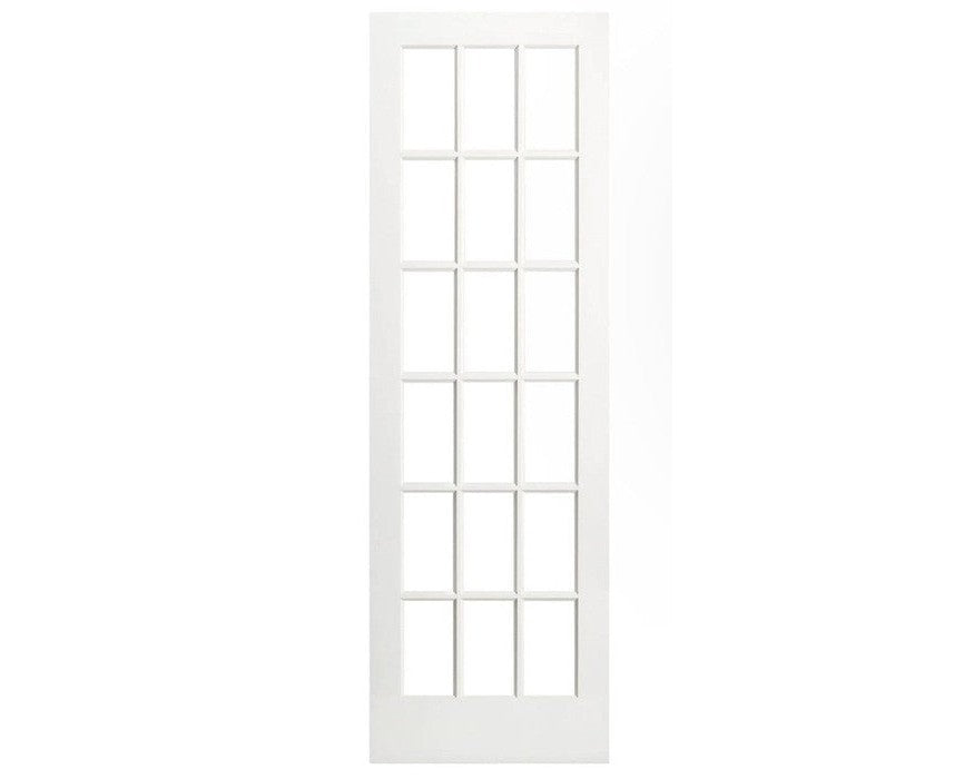 SimpliDoor 18 Lite French Door Primed White with Clear Glass 8/0