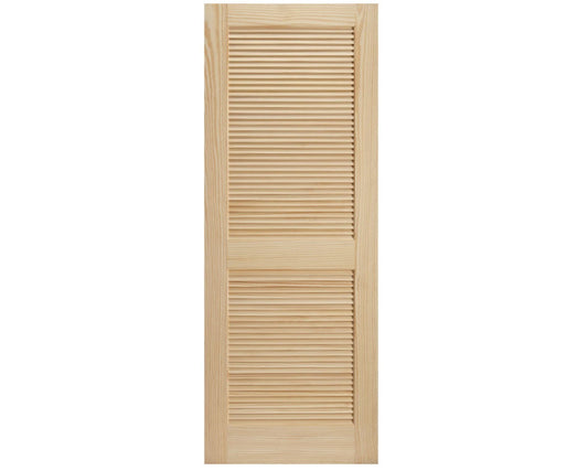 SimpliDoor 2 Louver Panel Interior Door Solid Pine Stain Grade