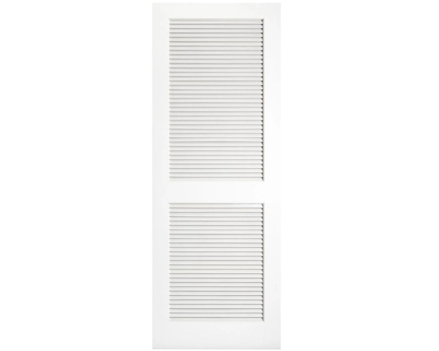 SimpliDoor 2 Panel Louvered Interior Door Solid Pine  Primed