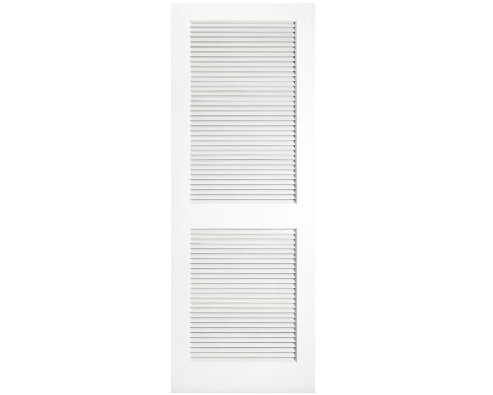 SimpliDoor 2 Panel Louvered Interior Door Solid Pine  Primed