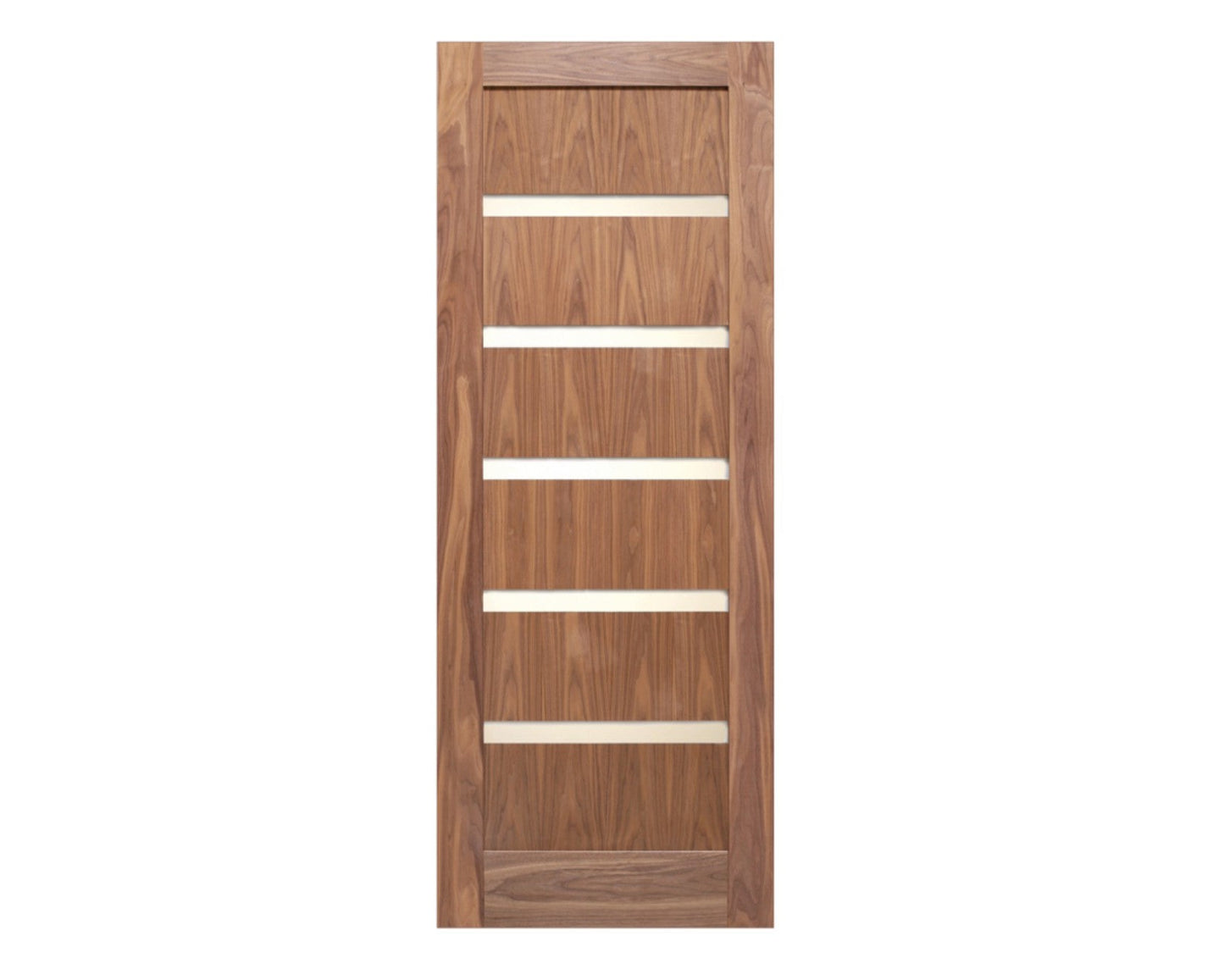 SimpliDoor 5 Lite Modern Shaker Style Interior Door with Frosted Glass