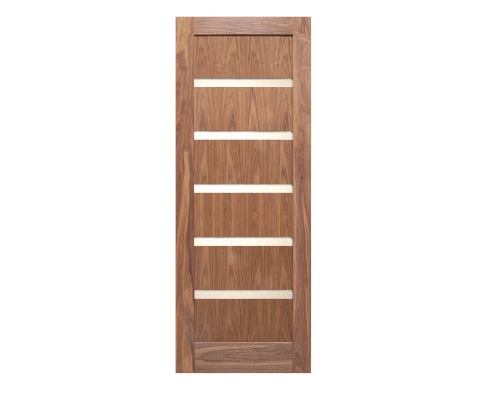 SimpliDoor 5 Lite Modern Shaker Style Interior Door with Frosted Glass