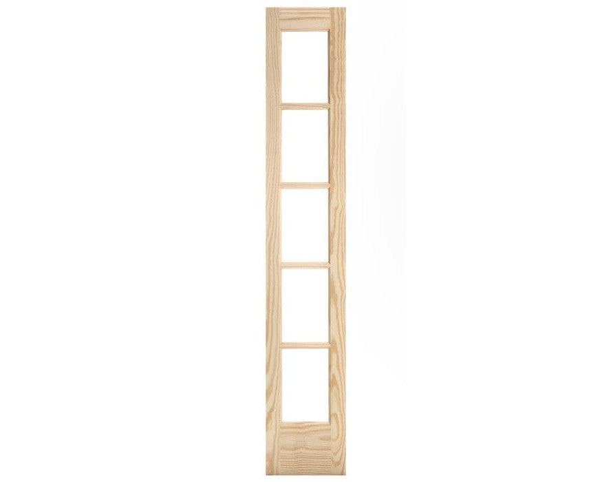 SimpliDoor 5 Lite Stain Grade Interior Door with Clear Glass