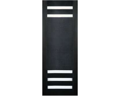 5 Lite Modern Exterior Mahogany Door with Frosted Glass Front Door