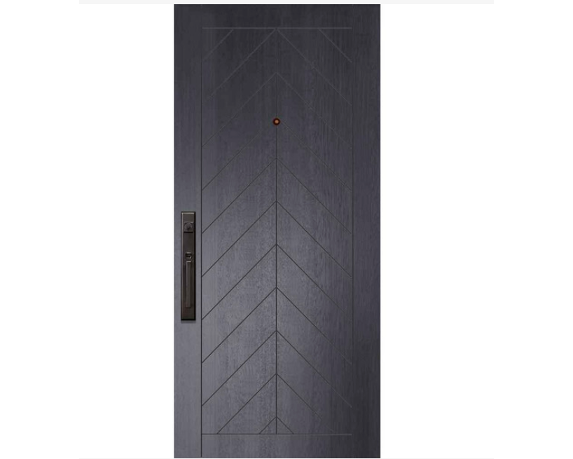 Cheveron Mahogany Farmhouse Modern Traditional Exterior Door