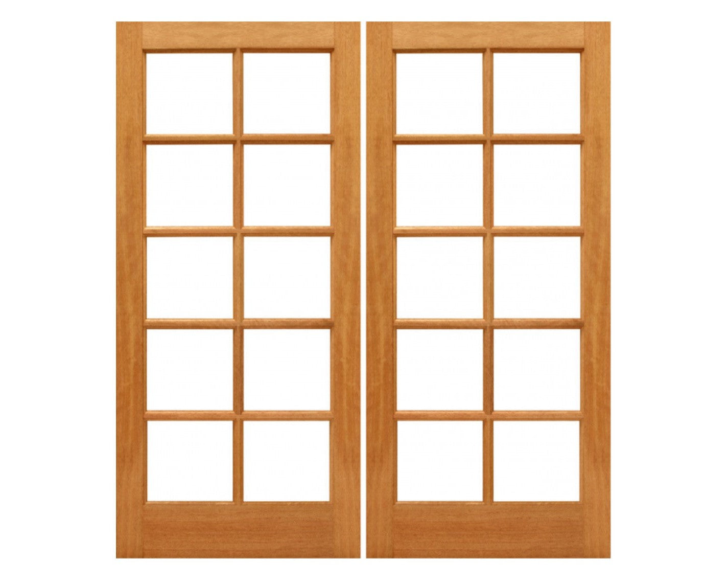 10 True Divided Lite Exteior door in solid wood. perfect mahogay exterior door