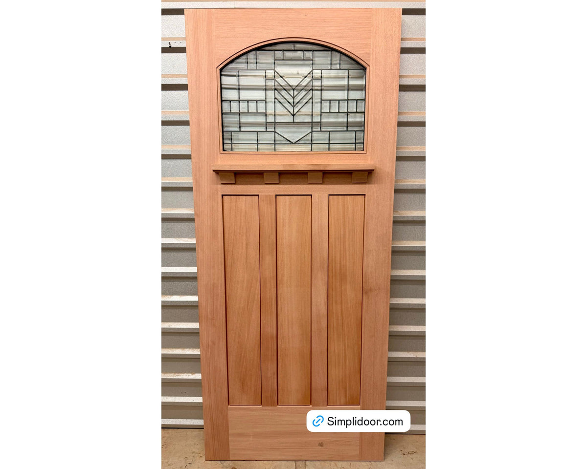 1_Lite_Simulated_Arched_Craftsman_Exterior_Door_with_Decorative_Glass