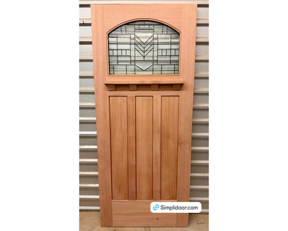 1_Lite_Simulated_Arched_Craftsman_Exterior_Door_with_Decorative_Glass