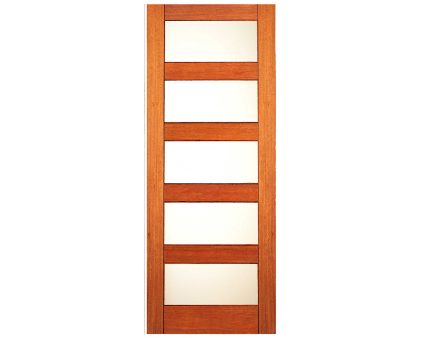 4 Lite Mahogany Exterior Door with Frosted glass Entry Door